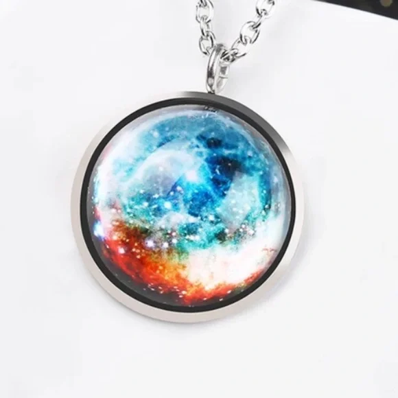 ❤️Starry sky glow in the dark glass cobachon - Picture 2 of 2